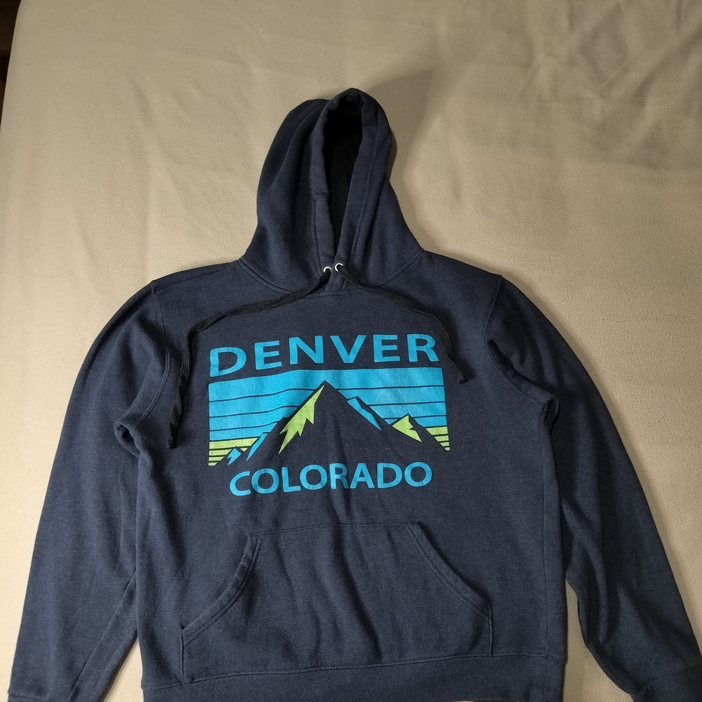 Navy Blue Denver Graphic Hoodie